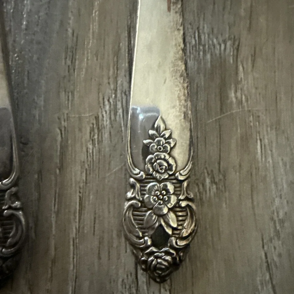 Set of 5 Oneida DISTINCTION Tablespoon Serving Spoons Silver Plate‎ Prestige